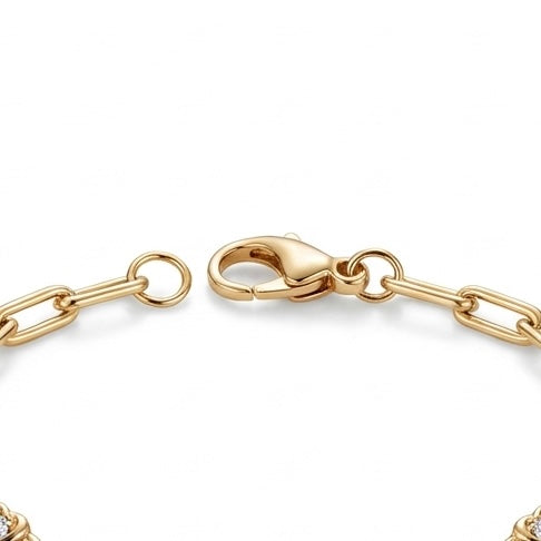 Herzarmband aus Roségold und Diamanten