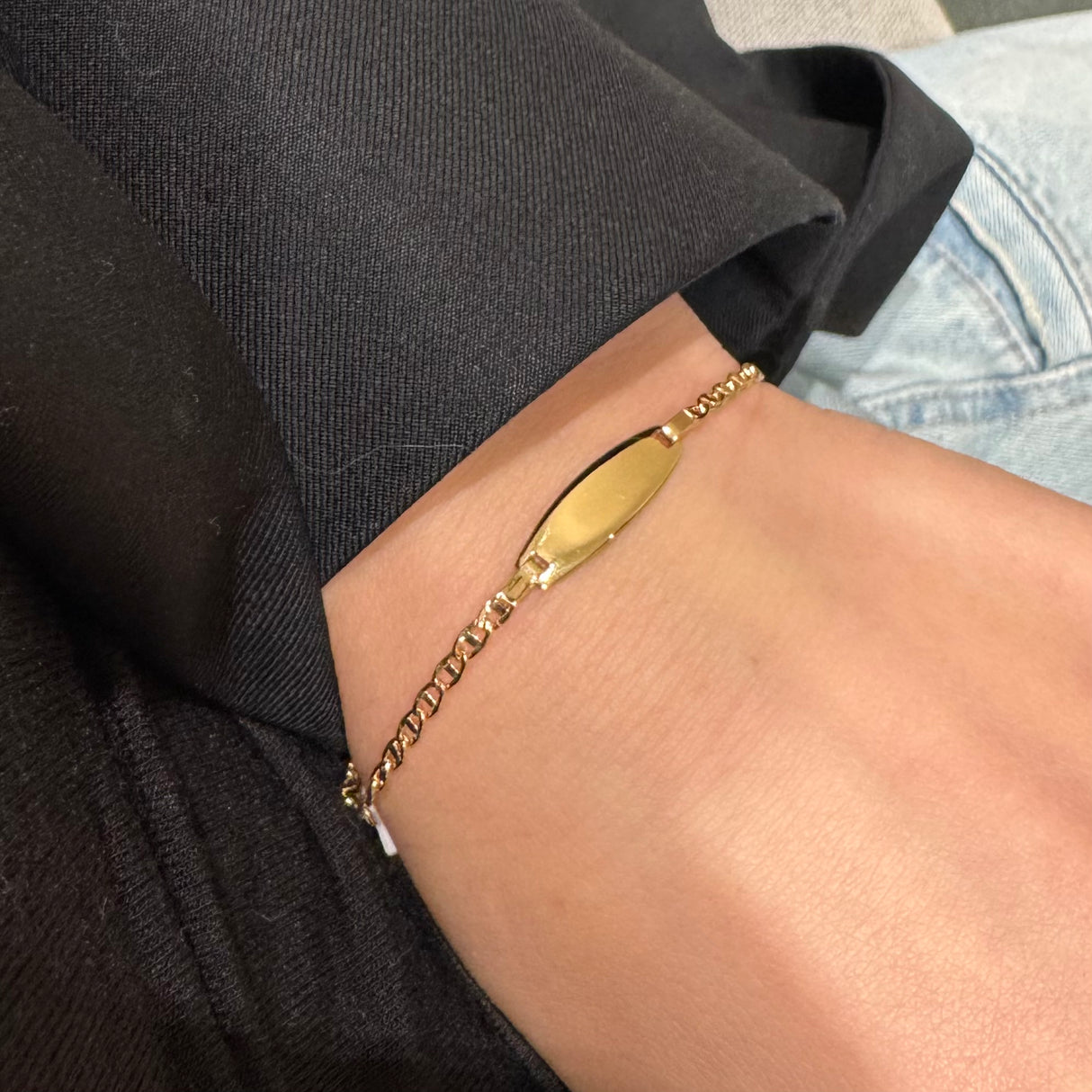 Bracciale infanzia Targa Oro Giallo