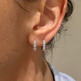 Orecchini Cerchi Oro Bianco e Diamanti
