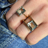 Anello in Oro Giallo 9kt con Ametista Verde