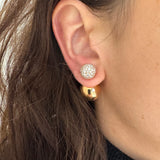 Orecchini Boule Diamanti in Oro Rosa