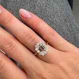 Anello in Oro Rosa con Morganite e Diamanti