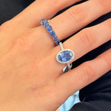 Zaffiriri 2.55kt climbing fedin in white gold