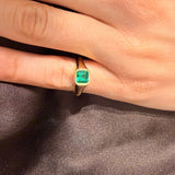 Anello Chevalier Smeraldo in Oro Giallo