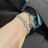 Bracciale Groumette Oro Bianco Diamanti 3.70kt