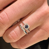 Lonely ring lucciola in white gold