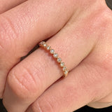Rose gold and diamond gold bubble ring