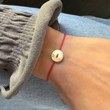 Bracciale bottone Su Cordino Rosso