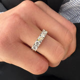 Anello Cinque Pietre 1,51 ct, Oro bianco