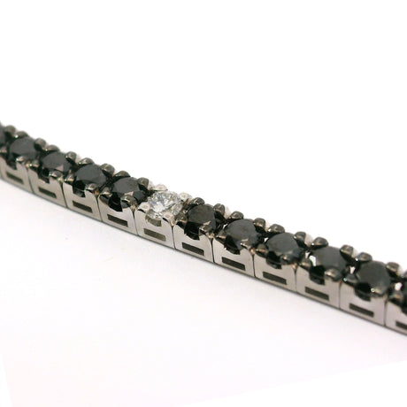 Bracciale Tennis Diamanti Neri 2.80kt e Spot Bianchi-Bracciali-RECARLO-Gioielleria Granarelli