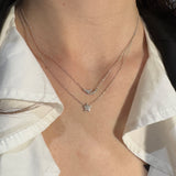 Girocollo in Oro Bianco con  Diamanti