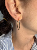 Orecchini Cerchio Diamanti in Oro Rosa