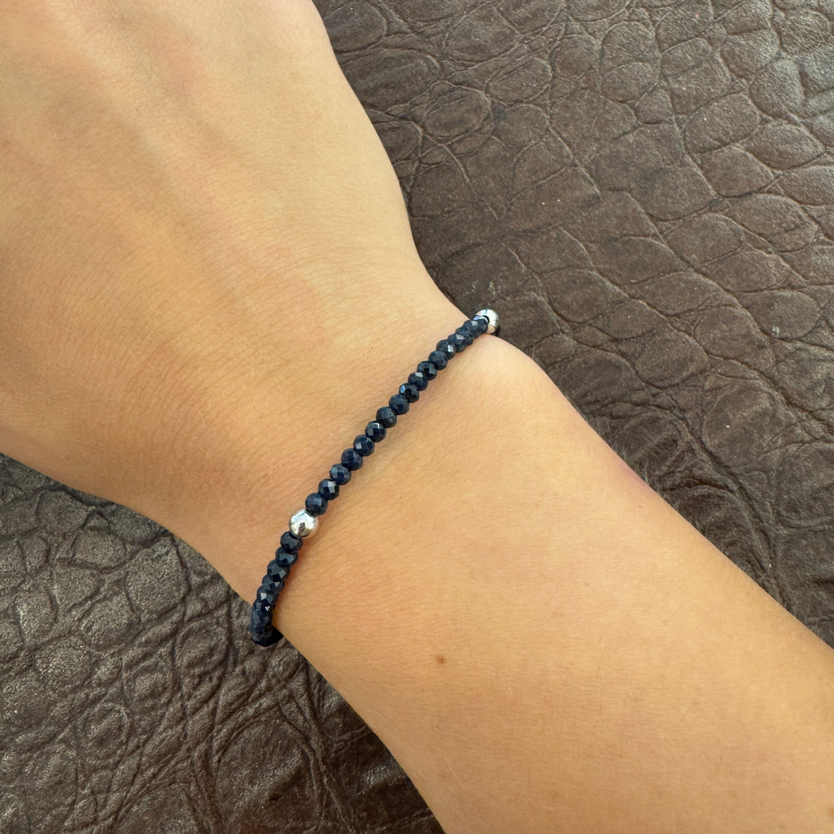 bracciale zaffiri blu notte in oro bianco