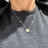 B 0.01 COLLE HEART 9KT