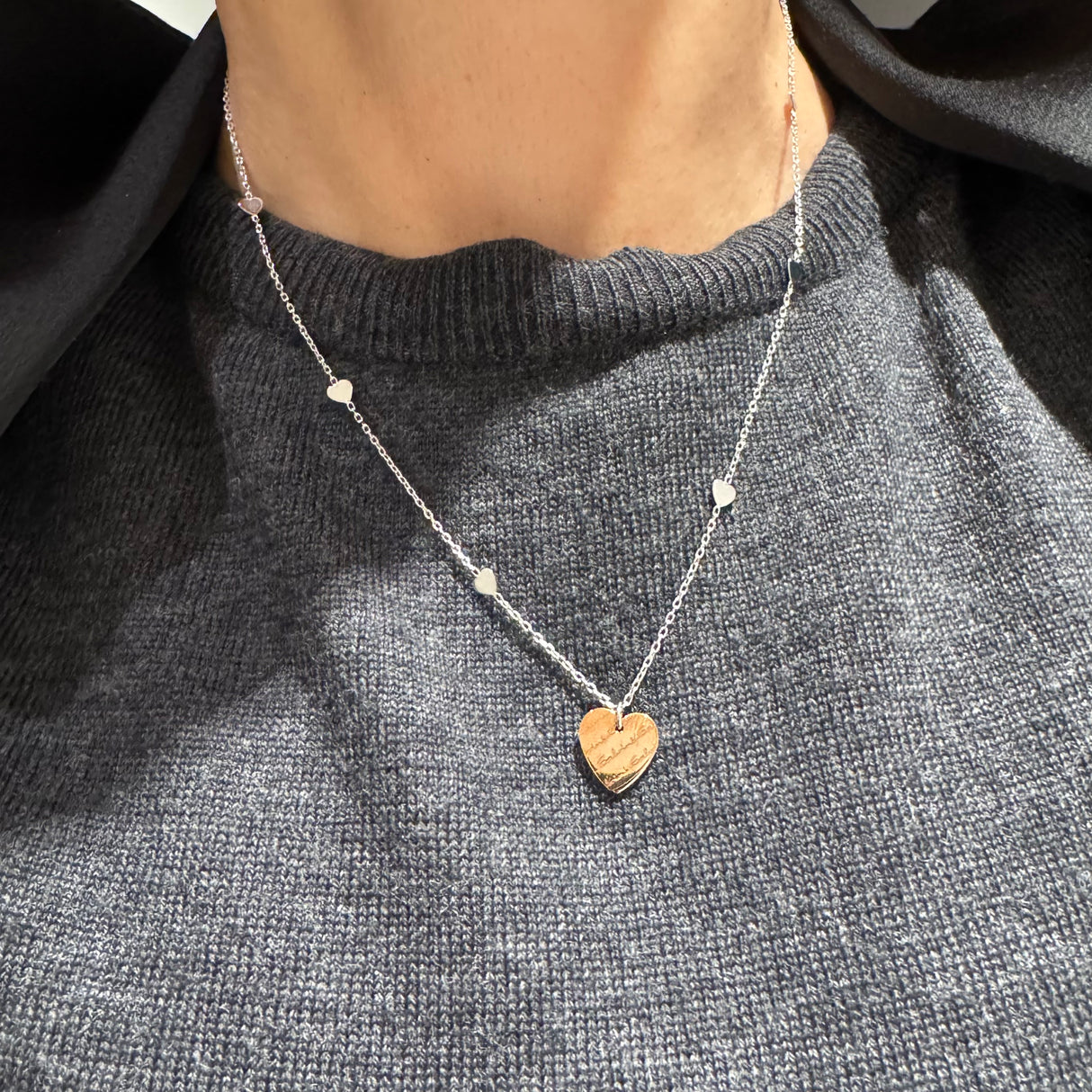 B 0.01 COLLE HEART 9KT