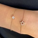 Bracelet de cercles d'or double rose