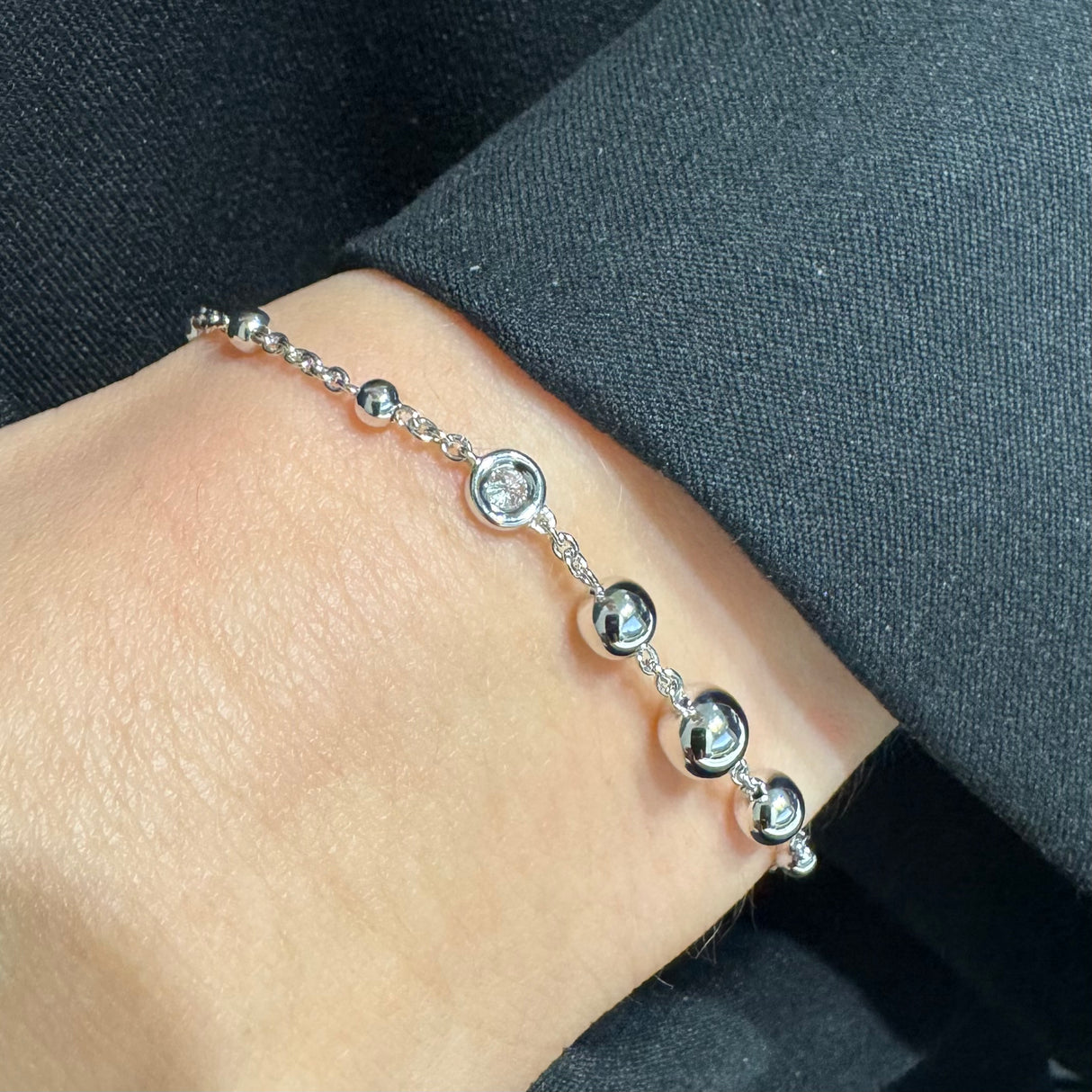 Bracciale Rosario in oro con Diamanti 0,16kt