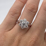 Anello Fiore con Diamanti 1.71kt in Oro Bianco-Anelli-GRANARELLI-Gioielleria Granarelli