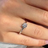 Anello Solitario 0.56kt in Oro Bianco