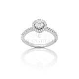 Anello Solitario Magic Diamanti in Oro Bianco