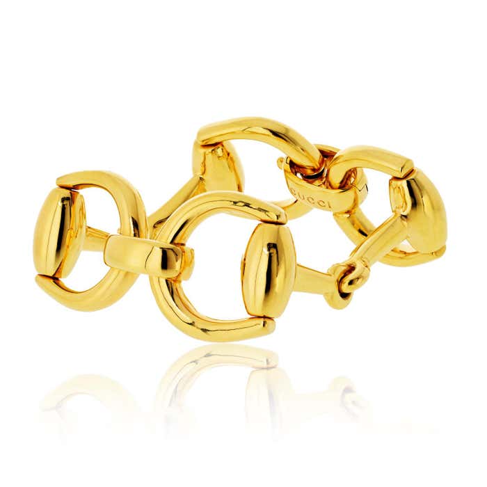 Bracciale Gucci Horsebit Maglie Grandi Oro Giallo