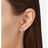 Silver circle earrings