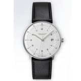 Max Bill Automatic Quadrante Argento Cinturino Pelle