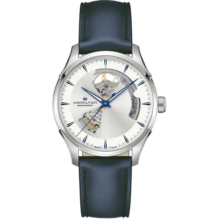 Jazzmaster Open Heart Auto Leather-Orologi-HAMILTON- [SKU] -Gioielleria Granarelli