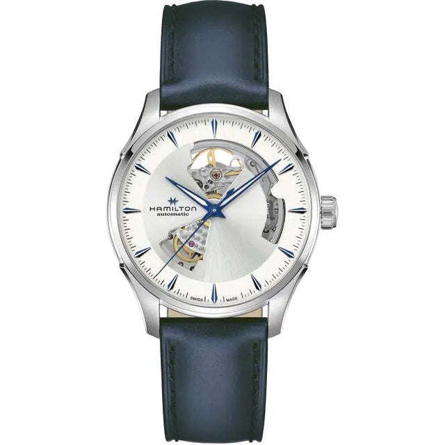 Jazzmaster Open Heart Auto Leather-Orologi-HAMILTON- [SKU] -Gioielleria Granarelli