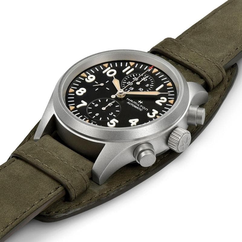 Khaki Field Auto Chrono Pelle-Orologi-HAMILTON- [SKU] -Gioielleria Granarelli