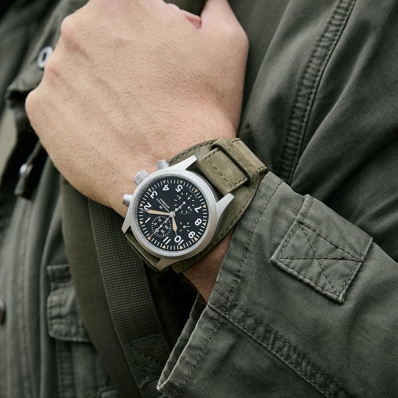 Khaki Field Auto Chrono Pelle-Orologi-HAMILTON- [SKU] -Gioielleria Granarelli