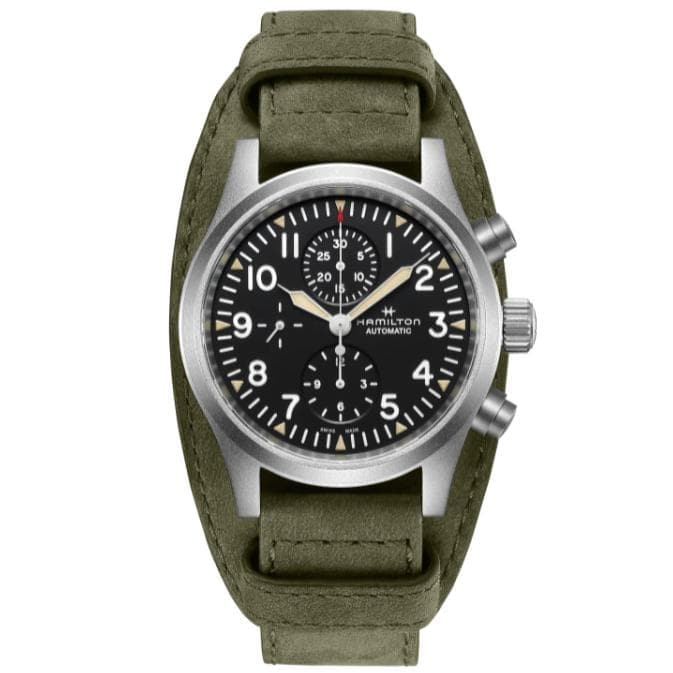 Khaki Field Auto Chrono Pelle-Orologi-HAMILTON- [SKU] -Gioielleria Granarelli
