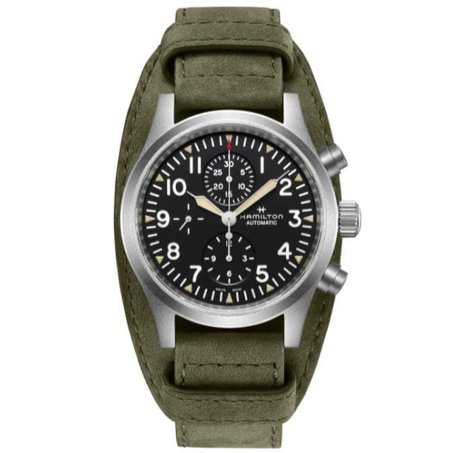 Khaki Field Auto Chrono Pelle-Orologi-HAMILTON- [SKU] -Gioielleria Granarelli
