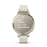 Lily® 2 Active - Lunar Gold con cinturino in silicone Bone-Orologi-GARMIN-Gioielleria Granarelli