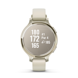 Lily® 2 Active - Lunar Gold con cinturino in silicone Bone-Orologi-GARMIN-Gioielleria Granarelli