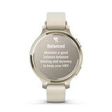 Lily® 2 Active - Lunar Gold con cinturino in silicone Bone-Orologi-GARMIN-Gioielleria Granarelli