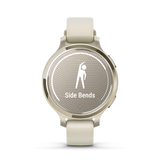 Lily® 2 Active - Lunar Gold con cinturino in silicone Bone-Orologi-GARMIN-Gioielleria Granarelli