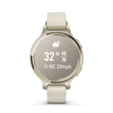 Lily® 2 Active - Lunar Gold con cinturino in silicone Bone-Orologi-GARMIN-Gioielleria Granarelli