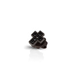 MONO ORECCHINO UOMO CROCI IN TITANIO E DIAMANTI BLACK