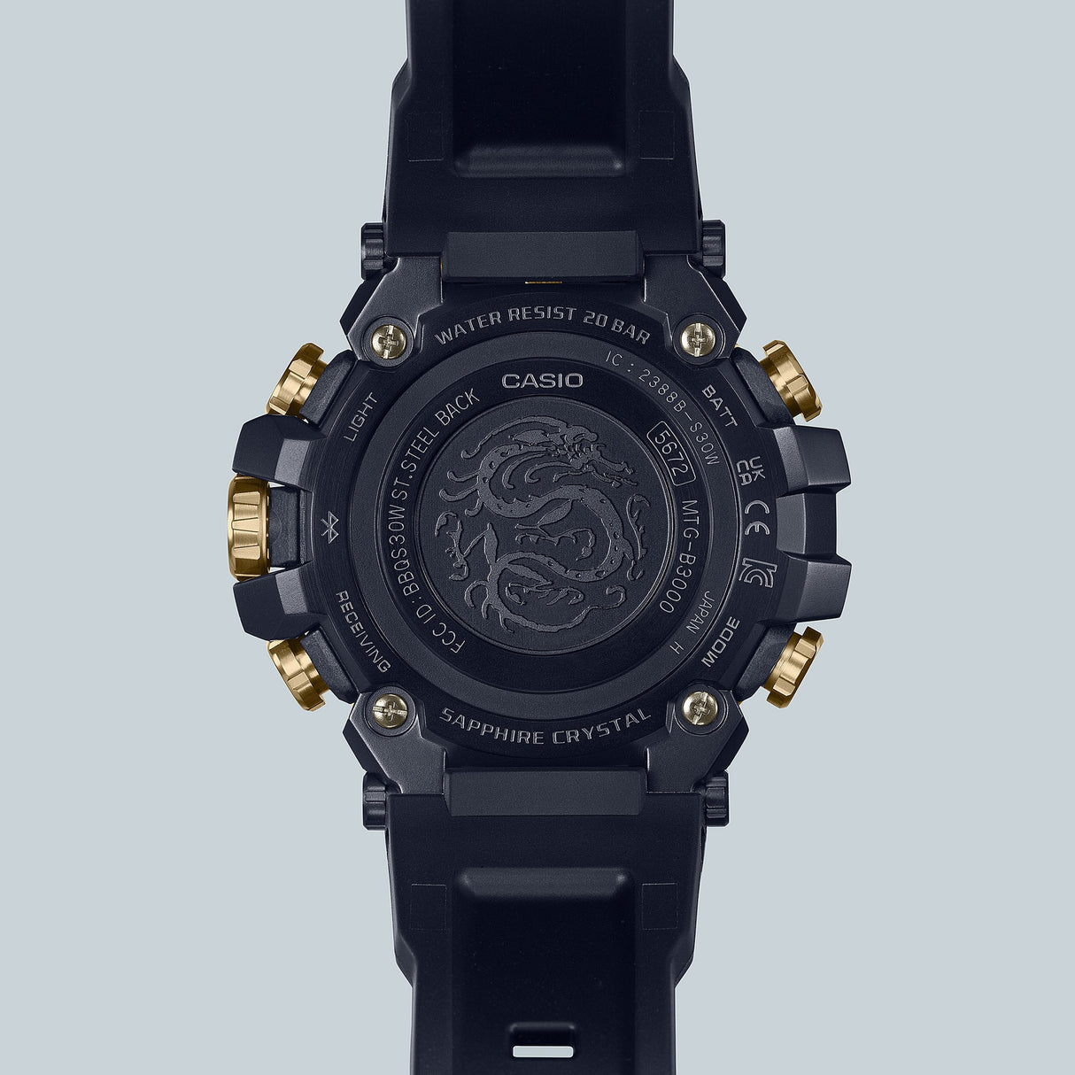 G-Shock MTG-B3000 Drago Dorato Cinturino Caucciù-Orologi-CASIO-Gioielleria Granarelli