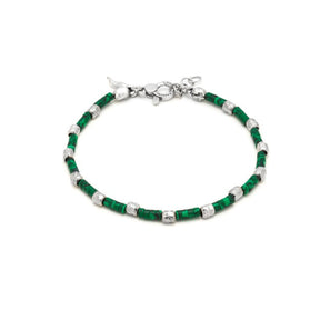 Bracciale Tango in Argento e Malachite-Bracciali-RASPINI-Gioielleria Granarelli