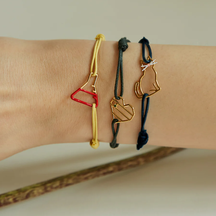 BRACCIALE CORDINO, GATTO CON BAFFI