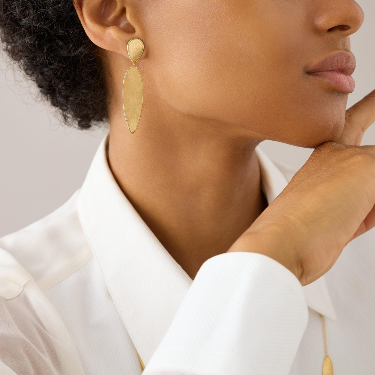 Orecchini Marco Bicego con Pendente Lunaria Twist Oro Giallo