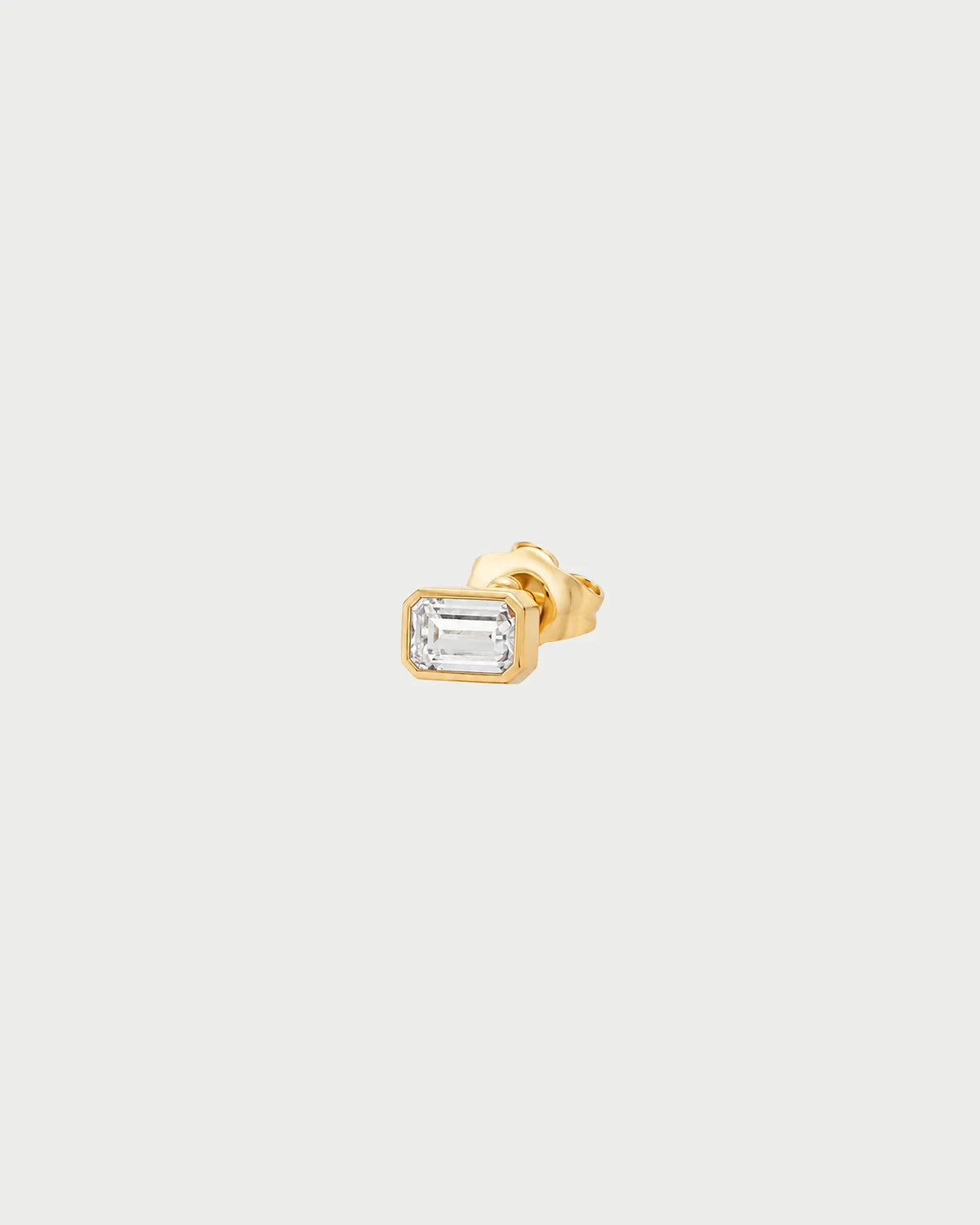 Mono orecchino lobo Emerald Cut