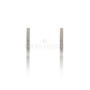 Orecchini Cerchi con Diamanti Oro Bianco 0.16kt-Orecchini-CRIVELLI-Gioielleria Granarelli