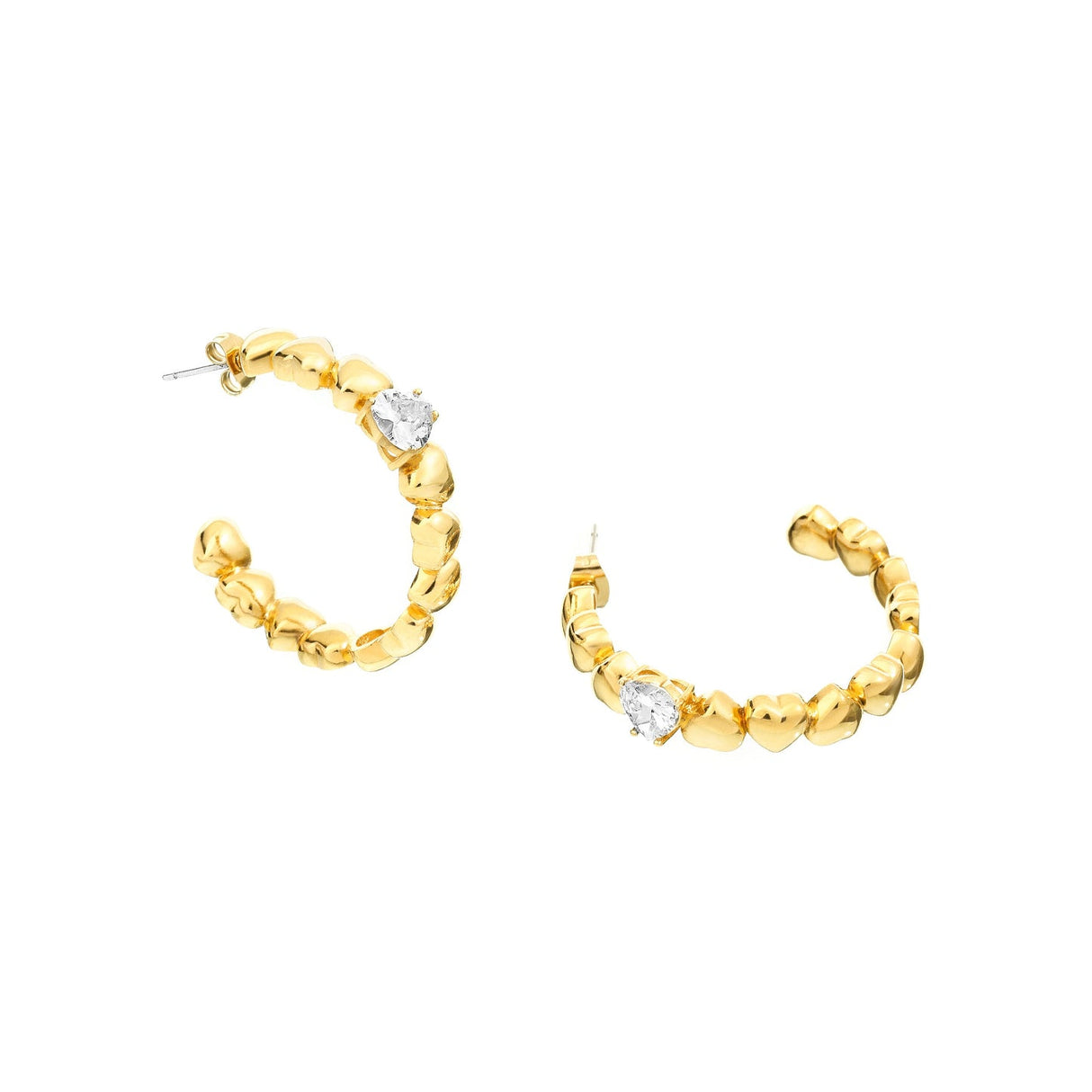 Orecchini Cerchi Grandi Cuoricino