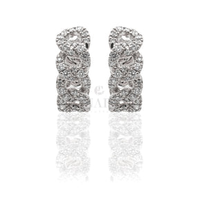 Orecchini Cerchi groumette di Diamanti In Oro Bianco-Orecchini-CRIVELLI-Gioielleria Granarelli