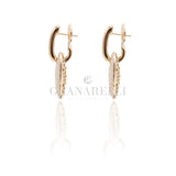 Orecchini con pavè Diamanti 3,70kt in Oro Rosa