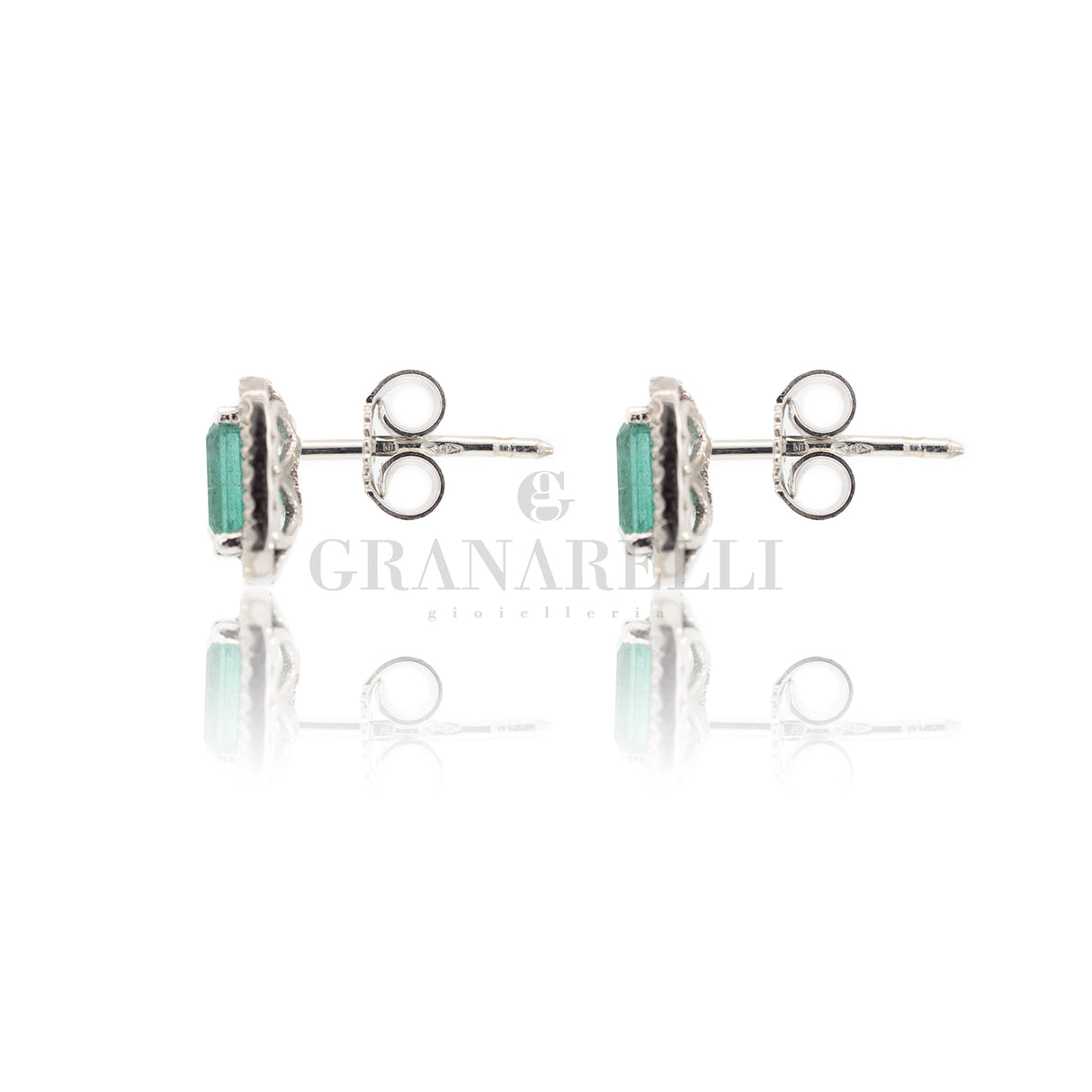 Orecchini Smeraldo taglio Smeraldo 1.27kt e Diamanti-Orecchini-GRANARELLI-Gioielleria Granarelli