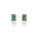 Orecchini Smeraldo taglio Smeraldo 1.27kt e Diamanti-Orecchini-GRANARELLI-Gioielleria Granarelli